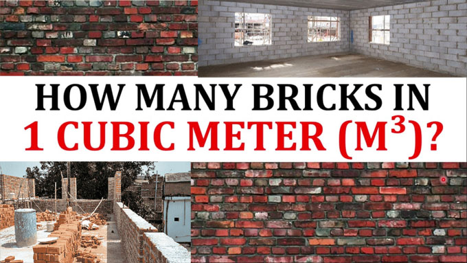 How to find out the quantities of bricks in one cubic meter