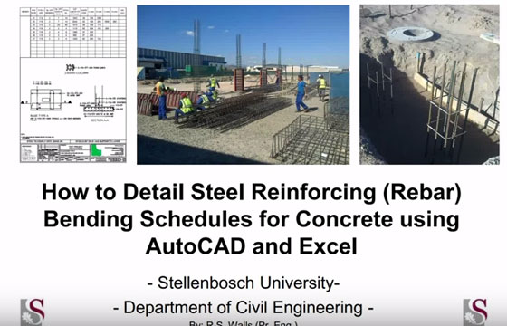 Process for bending a schedule for concrete construction