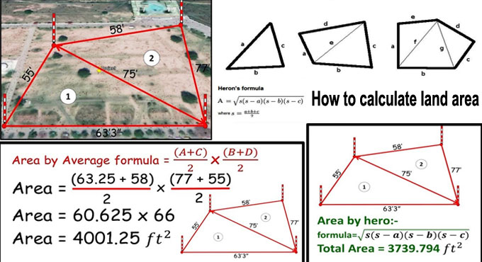 Calculate Land Area at Site
