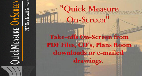 QuickMeasure OnScreen, a useful PDF plan takeoff software