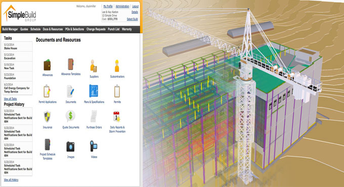 Cool Construction Management online Software: the Simple Build