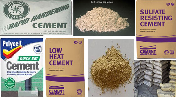 types of cement | cement construction | building material | concrete