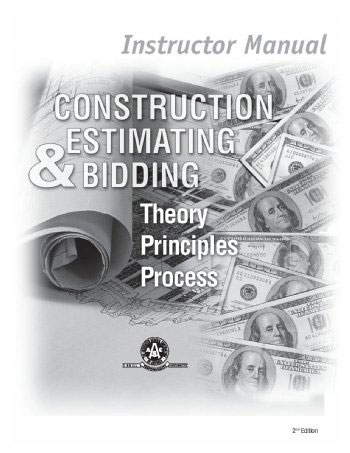 Construction Estimating and Bidding - Manual