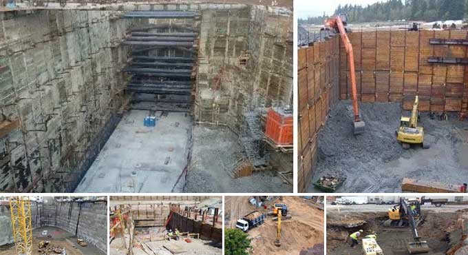 Methods of excavation commonly used for basements