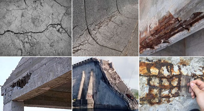 Causes of cracks in concrete