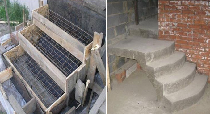 Formwork for Stairs of Concrete in Construction