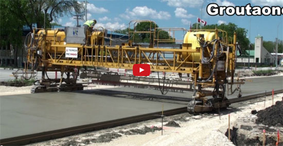 Highway Concrete Machines At Work