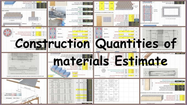 How to estimate construction quantities of materials for concrete