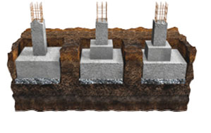 Isolated footings
