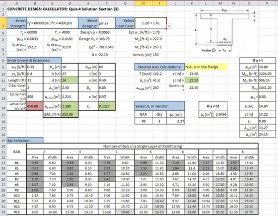 Excel Spreadsheet Design for Engineering Calculations