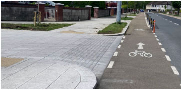 Sidewalks or footpaths